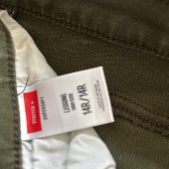 Express Olive Ripped Jeans Size 14 - Picture 2 of 3